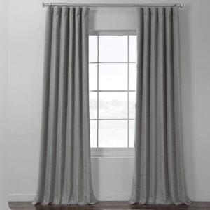 Two 50Wx96L Blackout Pole Pocket Curtains with Back Tabs & Hook Belt
